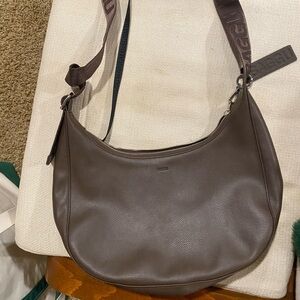 BAGGU Recycled Leather Medium Crescent Bag